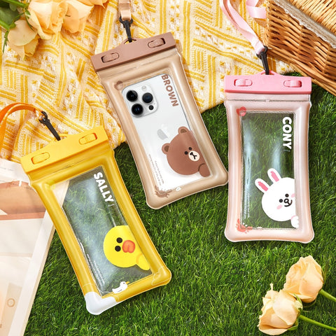 LINE FRIENDS 手機防水袋 潛水游泳防水包 觸控靈敏 Mobile Phone Touch Sensitive Waterproof Bag <LINE_0110>