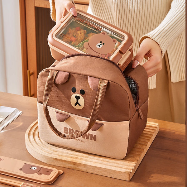 LINE FRIENDS 不銹鋼便攜 便當盒 午餐盒 飯盒 Stainless Steel Portable Lunch Box <LINE_0111>