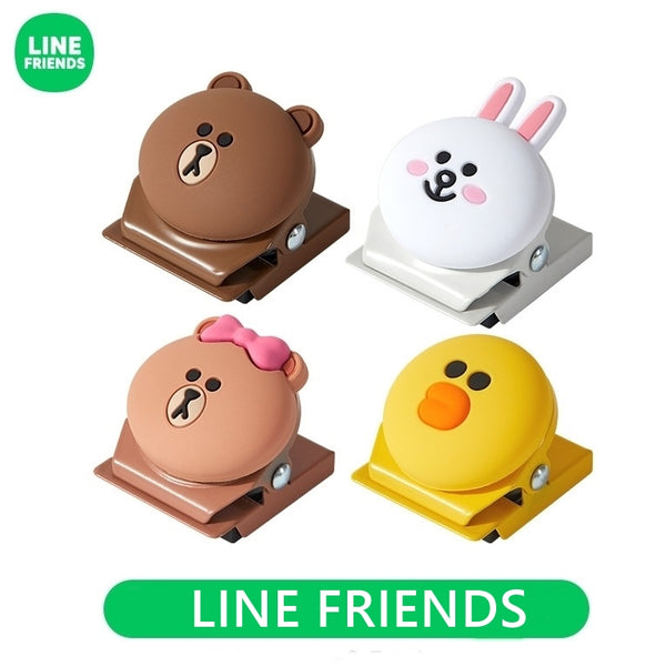 LINE FRIENDS 冰箱磁鐵夾 雪櫃磁石貼 字條夾 便利貼夾 Refrigerator Message Note Magnet Clip <LINE_0112>