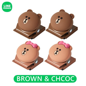 LINE FRIENDS 冰箱磁鐵夾 雪櫃磁石貼 字條夾 便利貼夾 Refrigerator Message Note Magnet Clip <LINE_0112>