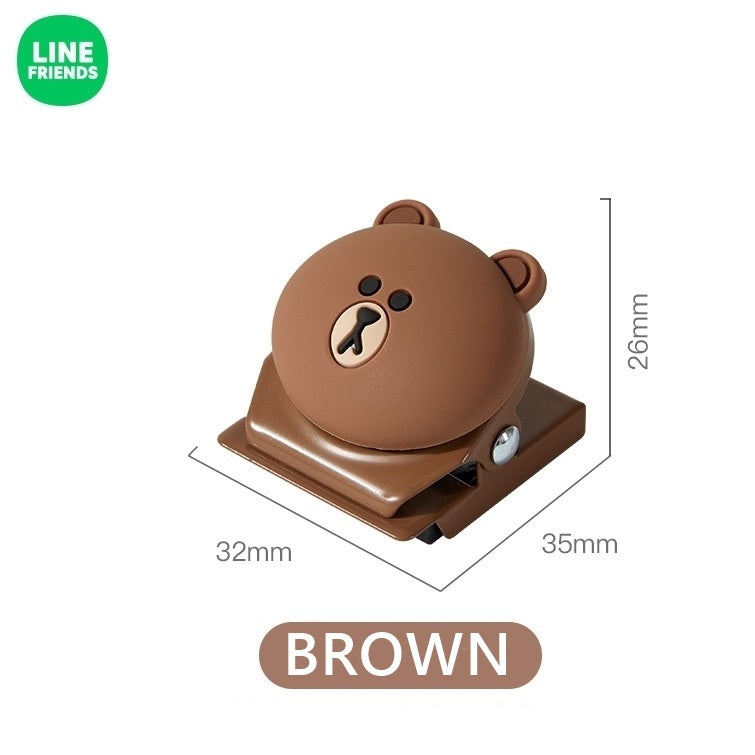 LINE FRIENDS 冰箱磁鐵夾 雪櫃磁石貼 字條夾 便利貼夾 Refrigerator Message Note Magnet Clip <LINE_0112>