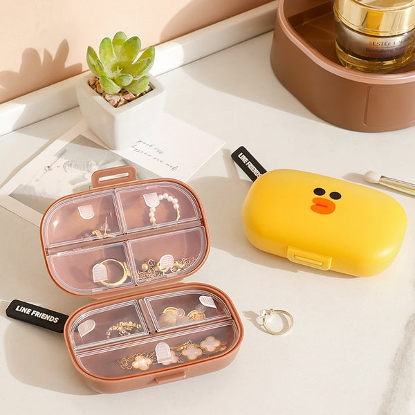 LINE FRIENDS 多用途7格 分裝收納 防潮藥盒 Portable Medicine Pill Pills Storage Box <LINE_0113>