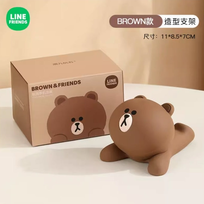 LINE FRIENDS 立體造型擺設 平板電腦支架 電話手機座 Modeling Tablet Phone Holder <LINE_0114>