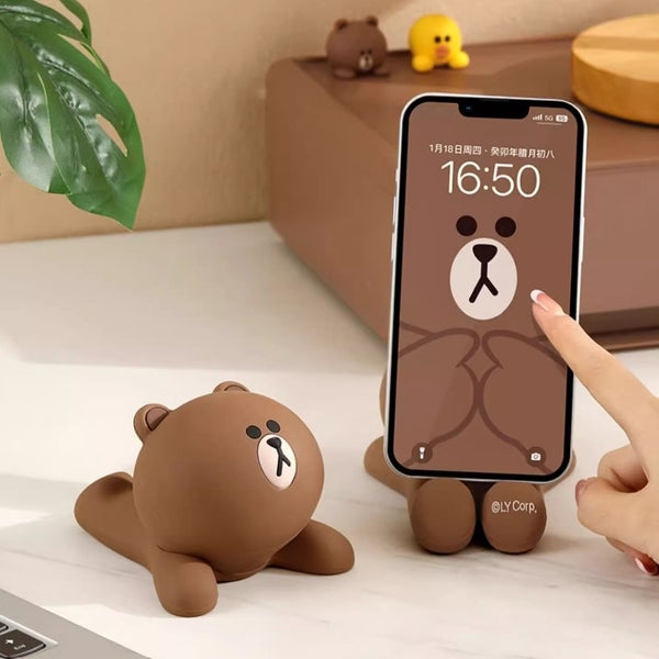 LINE FRIENDS 立體造型擺設 平板電腦支架 電話手機座 Modeling Tablet Phone Holder <LINE_0114>