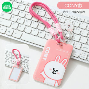 LINE FRIENDS 八達通卡套 卡片職員學生證證件套 連手繩掛飾 Octopus Staff Student Card Holder with Hand Strap Charm <LINE_0116>