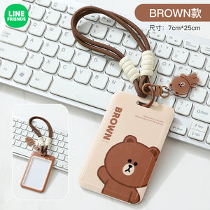 LINE FRIENDS 八達通卡套 卡片職員學生證證件套 連手繩掛飾 Octopus Staff Student Card Holder with Hand Strap Charm <LINE_0116>