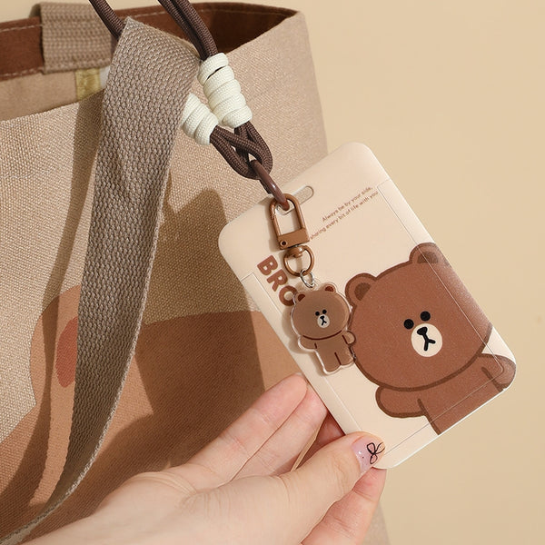 LINE FRIENDS 八達通卡套 卡片職員學生證證件套 連手繩掛飾 Octopus Staff Student Card Holder with Hand Strap Charm <LINE_0116>