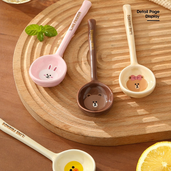 LINE FRIENDS 陶瓷日式匙羹勺子 Ceramic Japanese Style Soup Spoon <LINE_0117>