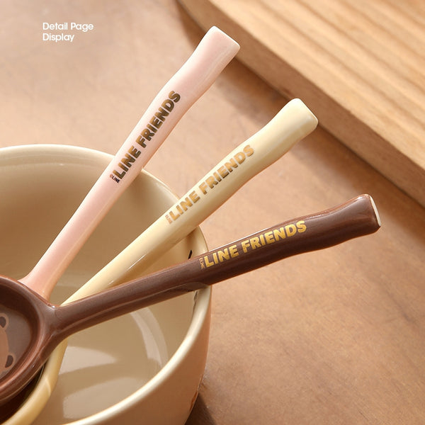 LINE FRIENDS 陶瓷日式匙羹勺子 Ceramic Japanese Style Soup Spoon <LINE_0117>