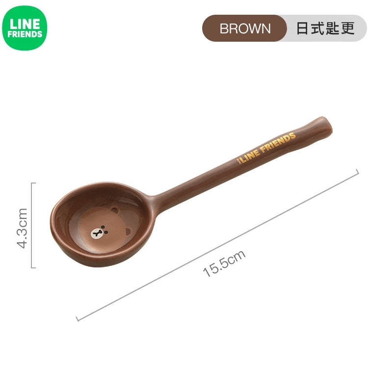 LINE FRIENDS 陶瓷日式匙羹勺子 Ceramic Japanese Style Soup Spoon <LINE_0117>