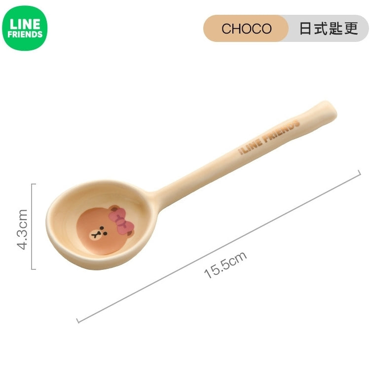 LINE FRIENDS 陶瓷日式匙羹勺子 Ceramic Japanese Style Soup Spoon <LINE_0117>