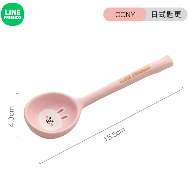 LINE FRIENDS 陶瓷日式匙羹勺子 Ceramic Japanese Style Soup Spoon <LINE_0117>