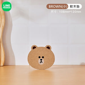 LINE FRIENDS 軟木餐墊 杯墊 鍋墊  Cork Placemats Coasters Potholders <LINE_0118>