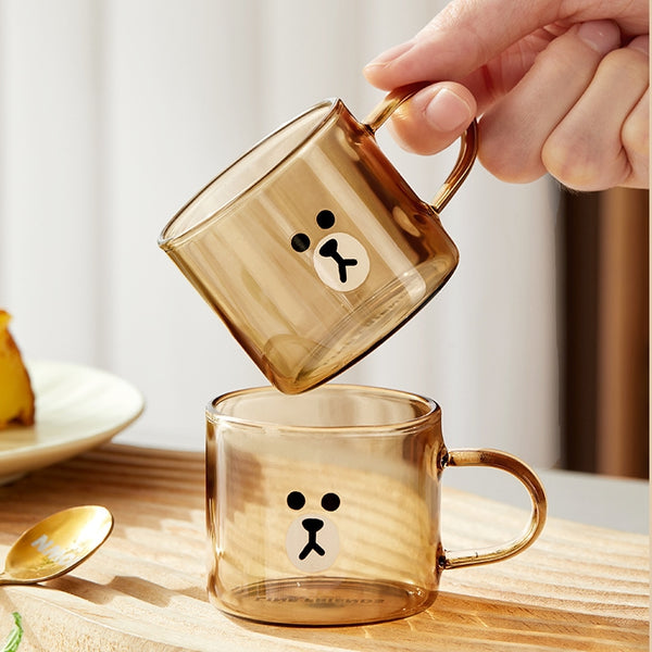 LINE FRIENDS 玻璃 濃縮咖啡杯 茶杯水杯 100ml Glass Espresso Coffee Tea Water Cup 100ml <LINE_0120>