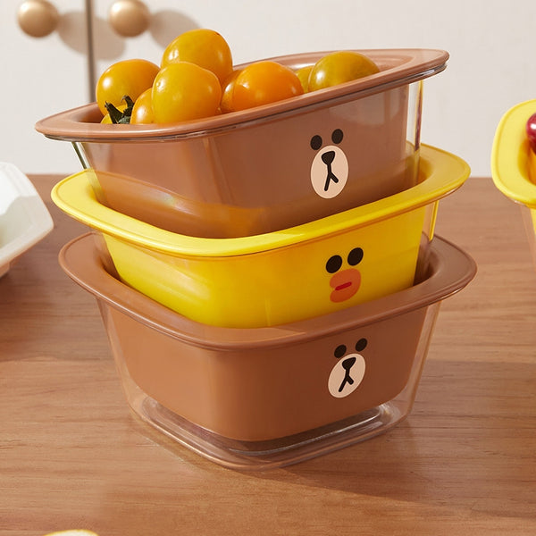 LINE FRIENDS 雙層瀝水籃 洗蔬菜 洗水果 Drain Basket (Washing Vegetables Fruits) <LINE_0121>