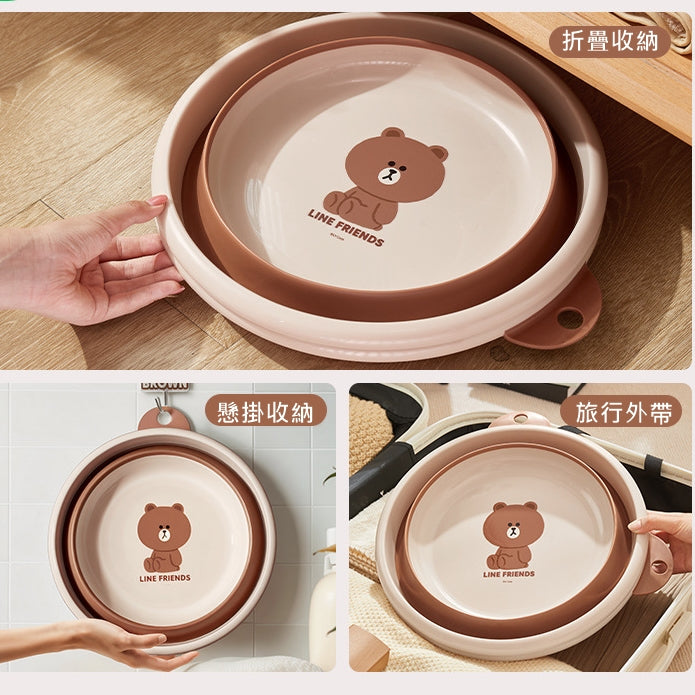 LINE FRIENDS 折疊掛鈎式洗面盆 小童洗臉盆 Folding Hook Type Wash Basing <LINE_0125>