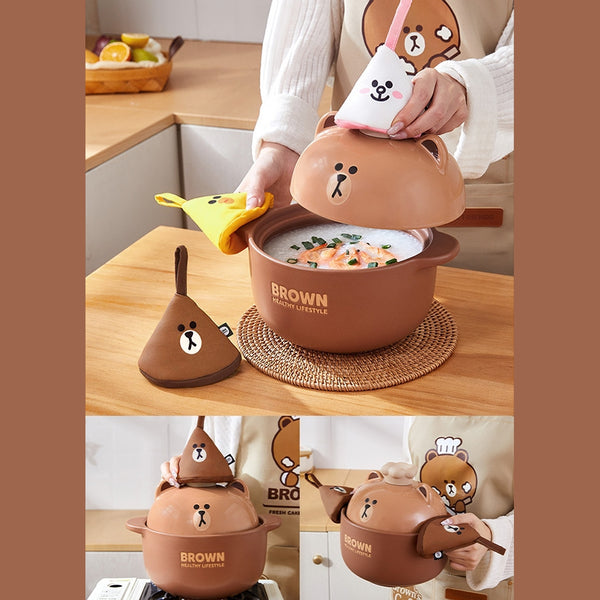 LINE FRIENDS 加厚耐熱 防燙隔熱 手夾 鍋蓋夾 Heat Insulation Gloves Lid Clamp <LINE_0126>