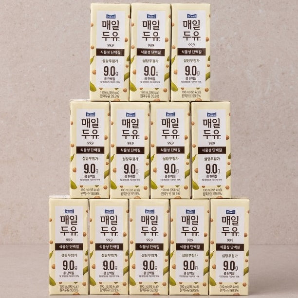韓國Sunup無添加糖豆奶 99.9% 豆奶 190ml x12 Korean Sunup Soymilk 99.9% Soy Milk no additives sugar-free soy milk beverages dairy milk 190ml x12