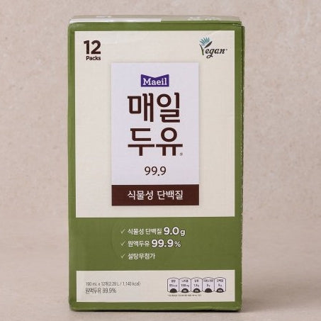 韓國Sunup無添加糖豆奶 99.9% 豆奶 190ml x12 Korean Sunup Soymilk 99.9% Soy Milk no additives sugar-free soy milk beverages dairy milk 190ml x12