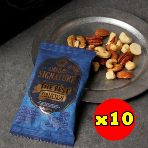 韓國Mountain & Field藍色經典版每日果仁日常堅果 Korea Mountain & Field Signature Nuts Pocket Nuts 25g x 10