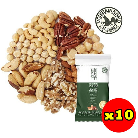 韓國Mountain & Field綠色純粹版每日果仁日常堅果 10包 Korea Mountain & Field Green Pure One Day Nuts Pocket Nuts 10 Bags