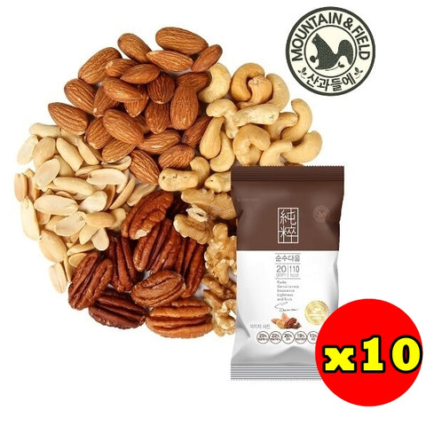 韓國Mountain & Field啡色純粹版每日果仁日常堅果 10包 Korea Mountain & Field Brown Pure One Day Nuts Pocket Nuts 10 Bags