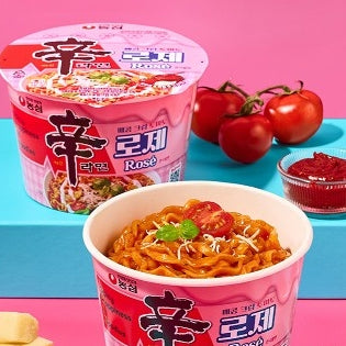 韓國農心忌廉番茄粉紅醬 拌麵撈麵 辛拉麵 辛辣麵 Rosé Spicy Cream Tomato Stir-fried Noodles 108g Big Cup