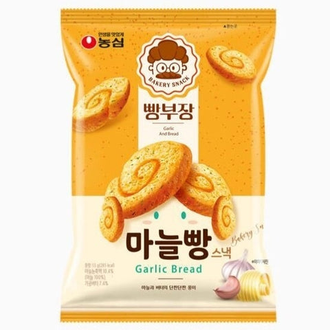 韓國農心蒜蓉蒜香 牛角包造型 香脆小食 Korean Nong Shim Garlic Bread Bakey Snack 55g