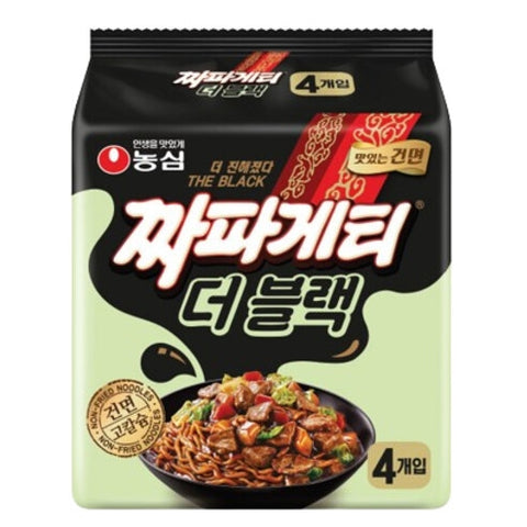 韓國農心THE BLACK 非油炸 炸醬麵 116g x4 Korean Nong Shim Non-Fried THE BLACK Jjajang Fried Noodles 116g x4