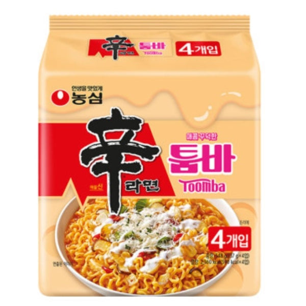 韓國農心Toomba 芝士辣椒 辛辣麵 辛拉麵 137g x4 Korean Nong Shim Toomba Cheese & Chili Ramen Noodles 137g x4