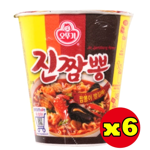 韓國不倒翁辣海鮮金湯麵拉麵 杯碗碗麵 75g x6 Korean Ottogi Jin Jjambbong Ramen Noodle Cup 75g x6