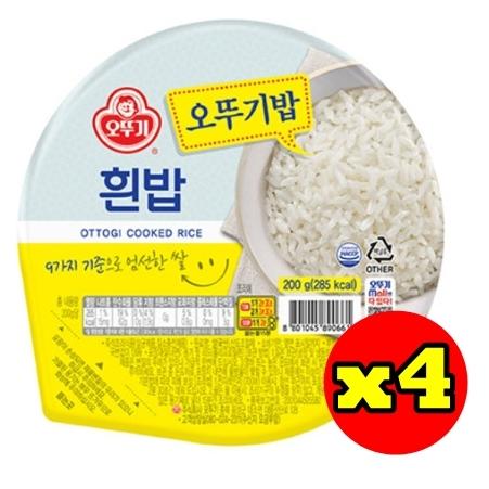 韓國不倒翁微波叮叮即食白飯 200g x4 Korean Ottogi Instant Rice Cooked Rice 200g x4