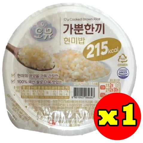 韓國不倒翁 O'u 輕食 微波叮叮 即食飯 糙米飯 150g Korean Ottogi O'u Light Instant Rice Cooked Brown Rice 150g