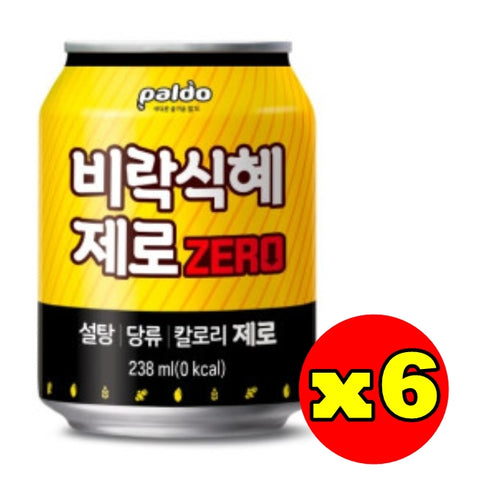 韓國八道韓國飲品 甜米露 238ml 零卡路里 零糖 x 6罐 Korean Paldo Korean Birak Sikhye Zero 238ml 0Kcal 0Sugar x 6 cans