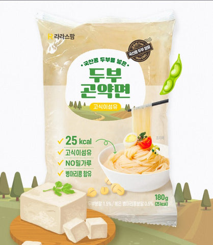 韓國 Rarasfarm 韓國 豆腐蒟蒻麵 幼麵 即食麵 두부 곤약면  Korea Instant Cooked Tofu Konjac Noodles 200g