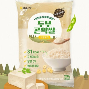 韓國 Rarasfarm 韓國 豆腐蒟蒻飯 即食飯 두부 곤약쌀 Korea Instant Rice Cooked Tofu Konjac Rice 200g
