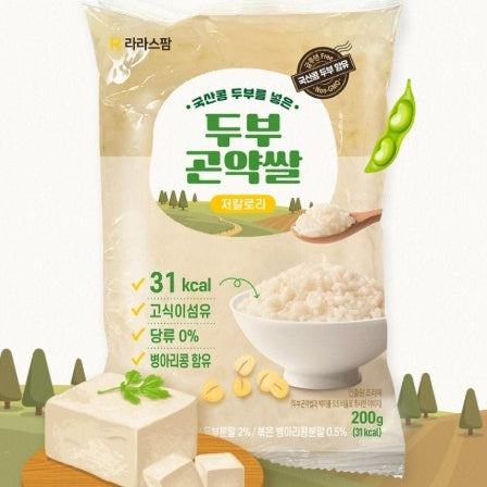 韓國 Rarasfarm 韓國 豆腐蒟蒻飯 即食飯 두부 곤약쌀 Korea Instant Rice Cooked Tofu Konjac Rice 200g