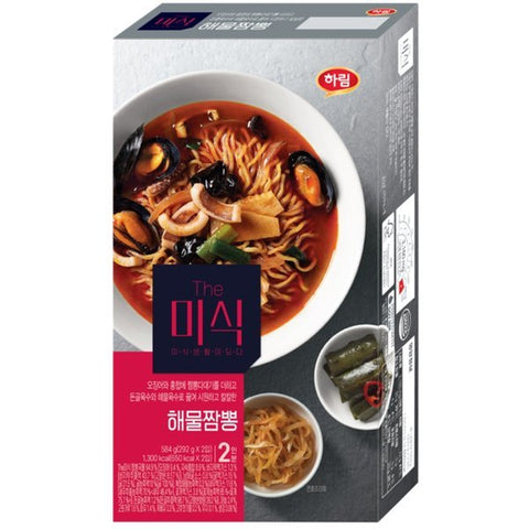 韓國TheMishik海鮮辣湯炒碼麵 拉麵湯麵 Korea TheMishik Spicy Seafood Jjamppong Ramen Noodles 292g x2