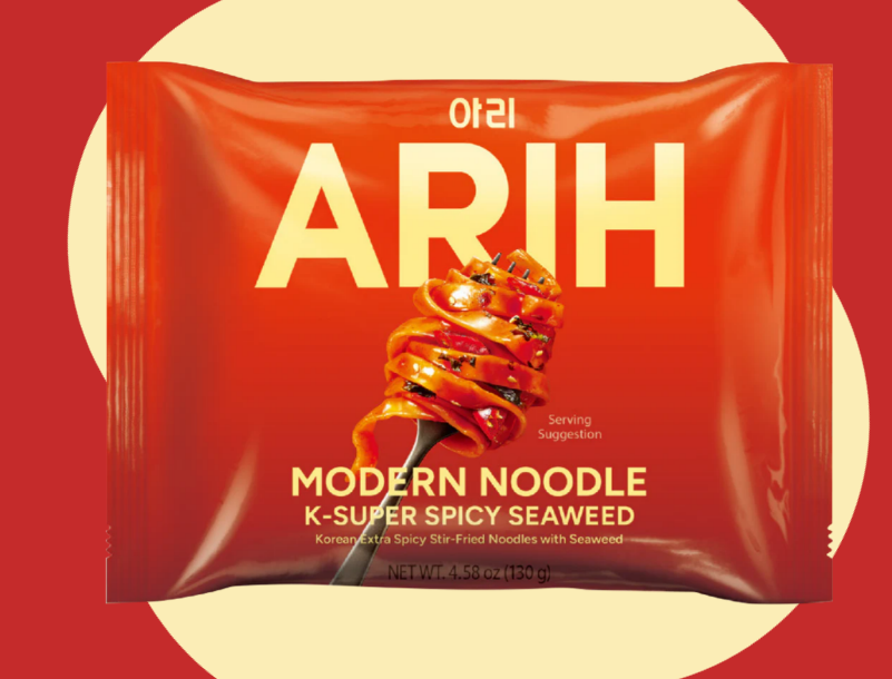 BTS 防彈少年團 ARIH 現代寬扁麵系列 超辣海苔 地獄級激辣配埋好香嘅麻油紫菜 130g x 4