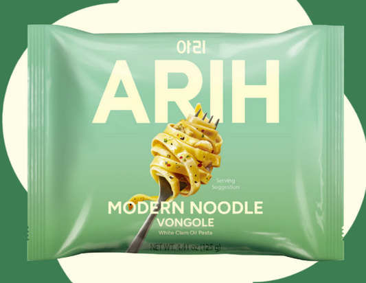 BTS 防彈少年團 ARIH 現代寬扁麵系列 蒜香白汁蜆肉拌麵 西式意粉風/不辣首選 125g x 4