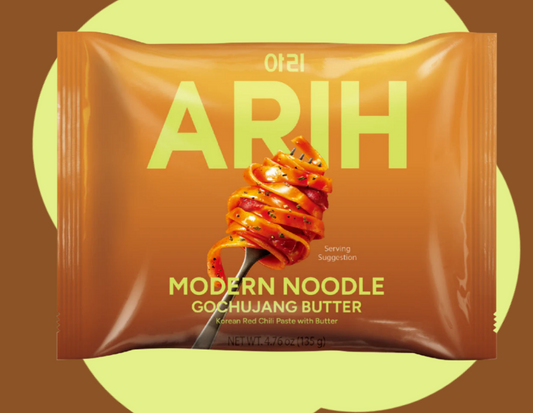 BTS 防彈少年團 ARIH 現代寬扁麵系列 韓式辣醬牛油拌麵 重口味嘅人必買 135g x 4