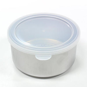 日本不銹鋼附蓋食物保鮮盒 Japan Stainless Steel Circle Food Container With Lid <hm0625>