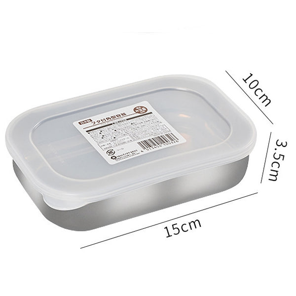 日本不銹鋼附蓋食物保鮮盒 Japan Stainless Steel Circle Food Container With Lid <hm0625>