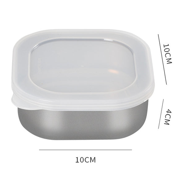 日本不銹鋼附蓋食物保鮮盒 Japan Stainless Steel Circle Food Container With Lid <hm0625>