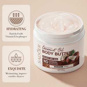 SADOER 椰子滋潤身體潤膚奶油霜 (皮膚乾燥適用) 200g SADOER Nourishing Coconut Oil Body Butter (Prevent Dry Skin) 200g <hm0630>