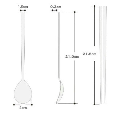 [韓國製] KAYOUNG 不銹鋼餐具套裝 (2件套 - 1匙更 & 1對筷子) KAYOUNG Stainless Steel Cutlery Set (2-piece Set - 1 Spoon & 1 Pair of Chopsticks) <hm0646>