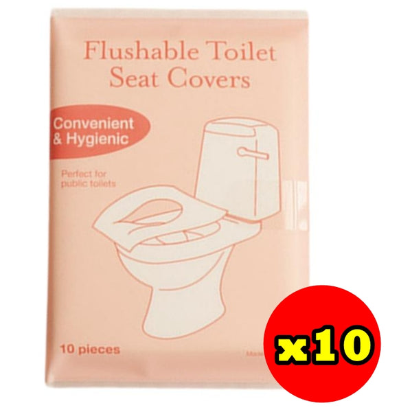 [10包] 即棄式 水溶性 廁所坐墊紙 (每包10張) [10Bags] Disposable Toilet Seat Cover 10sheets/bag <hm0546>