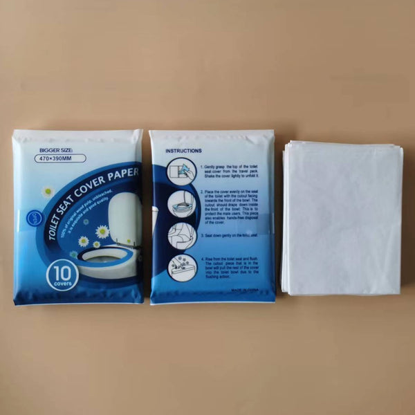 [10包] 即棄式 水溶性 廁所坐墊紙 (每包10張) [10Bags] Disposable Toilet Seat Cover 10sheets/bag <hm0546>