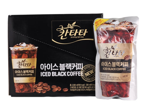 韓國熱賣便利店熱銷樂天美式冰黑咖啡 230ml x 10包 (可以配合冰杯或雪凍飲用) Korean Lotte American Black Iced Coffee 230ml x 10 pack
