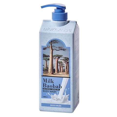 韓國Milk Baobab 香薰沐浴露 1000ml 白麝香 牛乳蛋白猴麵包樹種子 Korean Milk Baobab Body Wash 1000ml (White Musk Milk Protein & Baobab Tree)